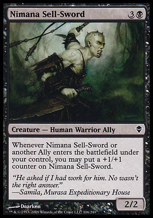 Nimana Sell-Sword (Zendikar) Medium Play Foil