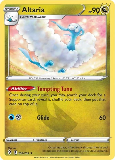 Altaria (SWSH07: Evolving Skies) Near Mint Reverse Holofoil
