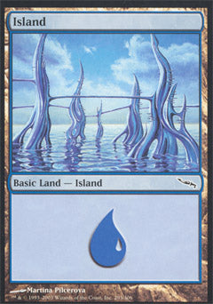 Island (293) (Mirrodin) Damaged / Poor Foil