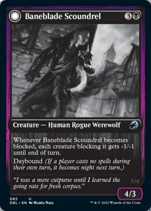 Baneblade Scoundrel / Baneclaw Marauder (Innistrad: Double Feature) Light Play