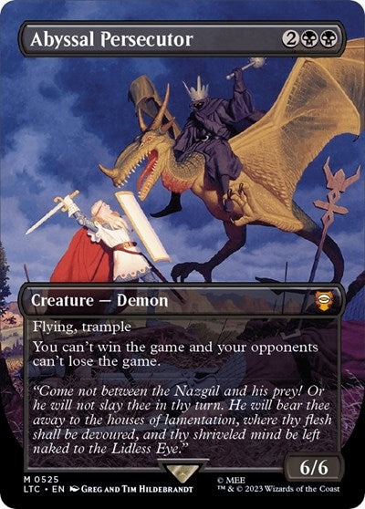 Abyssal Persecutor (Borderless) (Commander: The Lord of the Rings: Tales of Middle-earth) Medium Play Foil