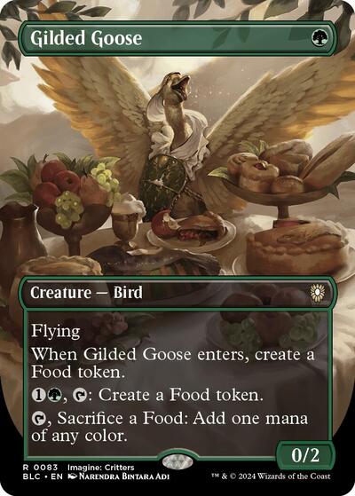 Gilded Goose (Borderless) (Commander: Bloomburrow) Light Play Foil