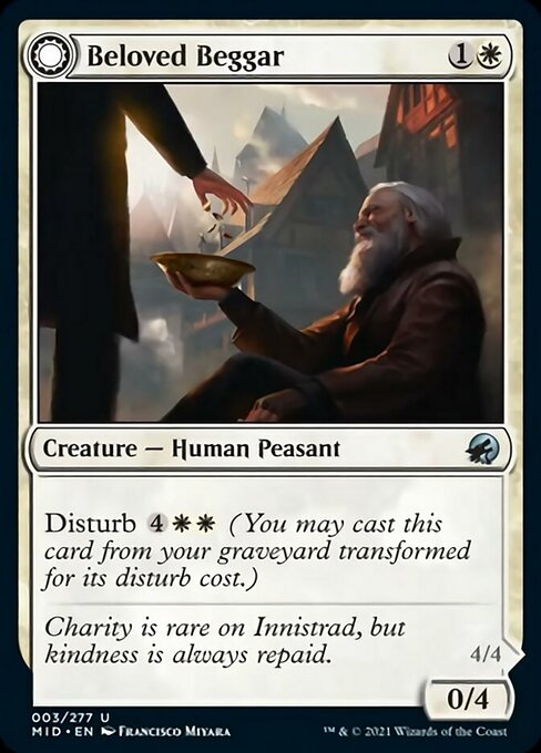 Beloved Beggar / Generous Soul (Innistrad: Midnight Hunt) Medium Play Foil