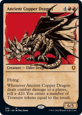 Ancient Copper Dragon (Showcase) (Commander Legends: Battle for Baldur's Gate) Light Play Foil