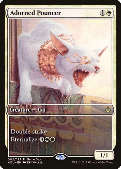Adorned Pouncer (Promos: Game Day and Store Championship) Medium Play Foil