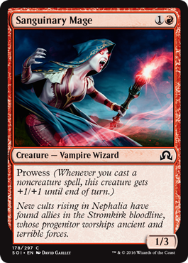 Sanguinary Mage (Shadows Over Innistrad) Medium Play Foil