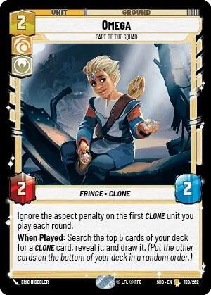Omega Part of the Squad (Shadows of the Galaxy) Near Mint Foil