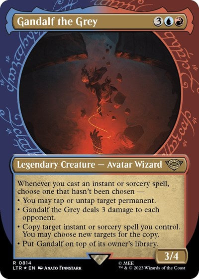 Gandalf the Grey (Showcase) (Surge Foil) (Universes Beyond: The Lord of the Rings: Tales of Middle-earth) Light Play Foil