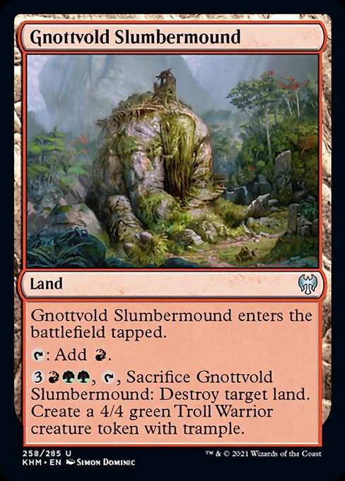Gnottvold Slumbermound (Kaldheim) Light Play Foil