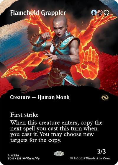 Flamehold Grappler (Borderless) (Tarkir: Dragonstorm) Near Mint Foil
