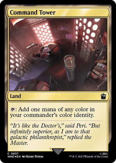 Command Tower (0857) (Surge Foil) (Universes Beyond: Doctor Who) Near Mint Foil