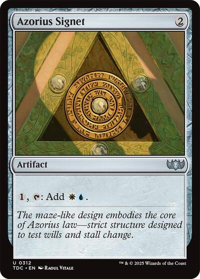 Azorius Signet (Commander: Tarkir: Dragonstorm) Light Play