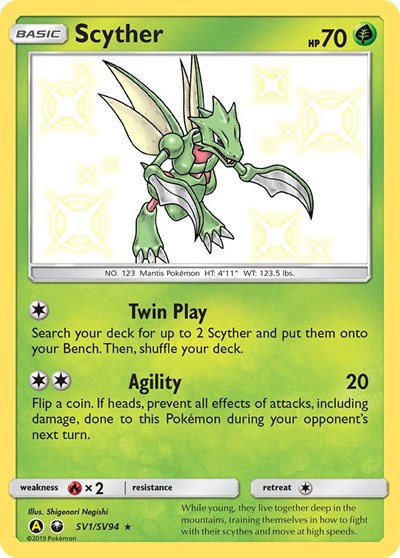 Scyther (Hidden Fates: Shiny Vault) Near Mint Holofoil