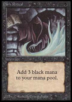 Dark Ritual (Beta) Damaged / Poor