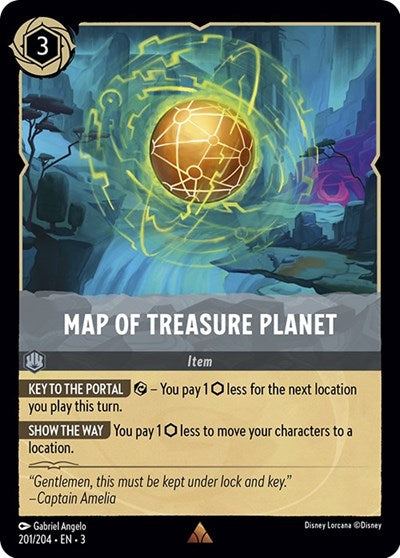 Map of Treasure Planet (Into the Inklands) Near Mint Cold Foil