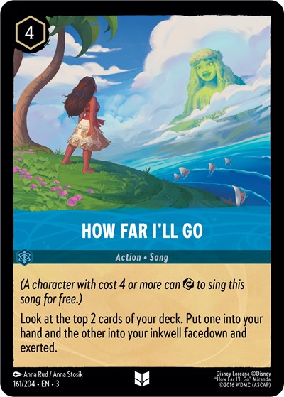 How Far I'll Go (Into the Inklands) Near Mint Cold Foil