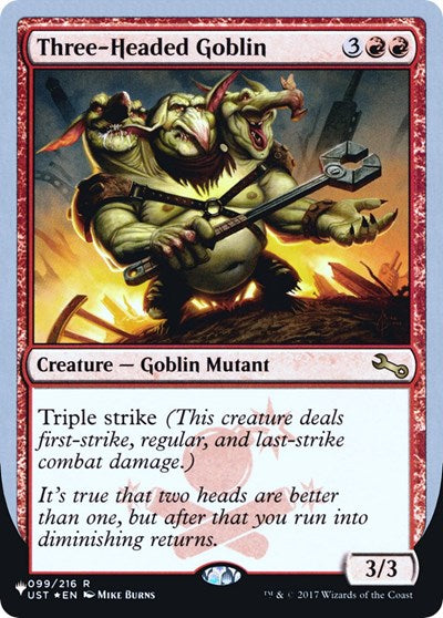 Three-Headed Goblin (The List) Near Mint Foil