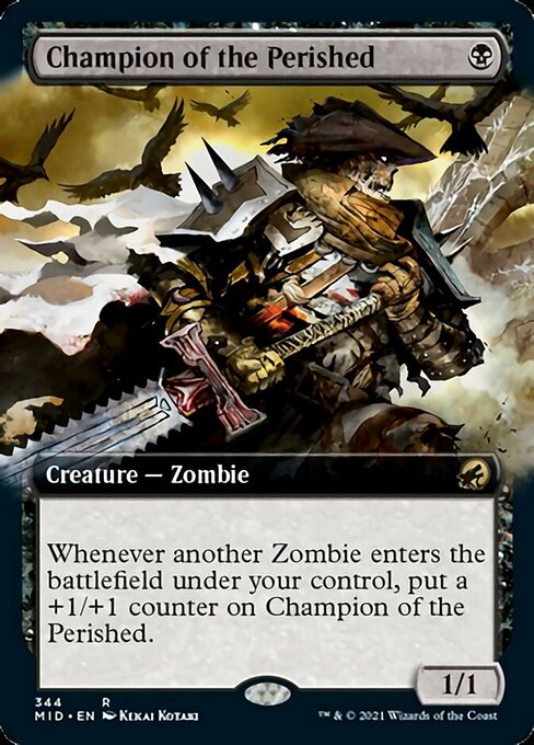 Champion of the Perished (Extended Art) (Innistrad: Midnight Hunt) Medium Play Foil
