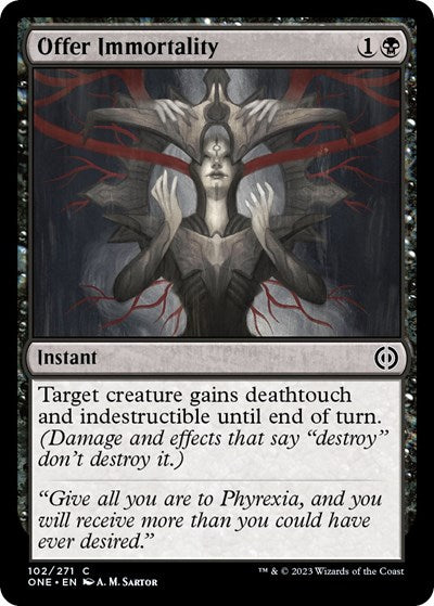 Offer Immortality (Phyrexia: All Will Be One) Light Play