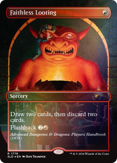 Faithless Looting (Rainbow Foil) (Secret Lair) Light Play Foil