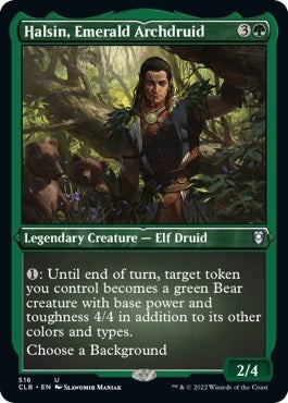 Halsin, Emerald Archdruid (Etched Foil) (Commander Legends: Battle for Baldur's Gate) Near Mint Foil