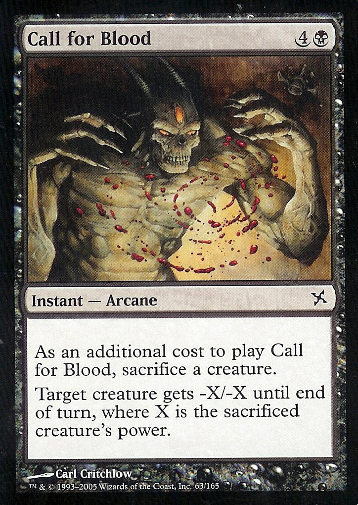 Call for Blood (Betrayers of Kamigawa) Heavy Play Foil