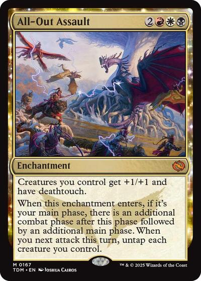 All-Out Assault (Tarkir: Dragonstorm) Near Mint Foil
