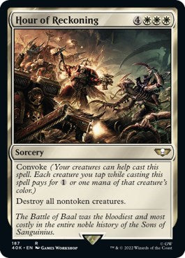 Hour of Reckoning (Surge Foil) (Universes Beyond: Warhammer 40K) Light Play Foil