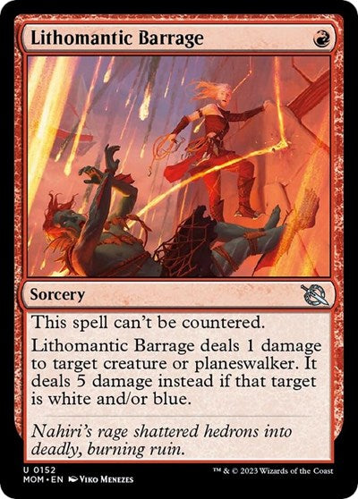 Lithomantic Barrage (March of the Machine) Light Play Foil