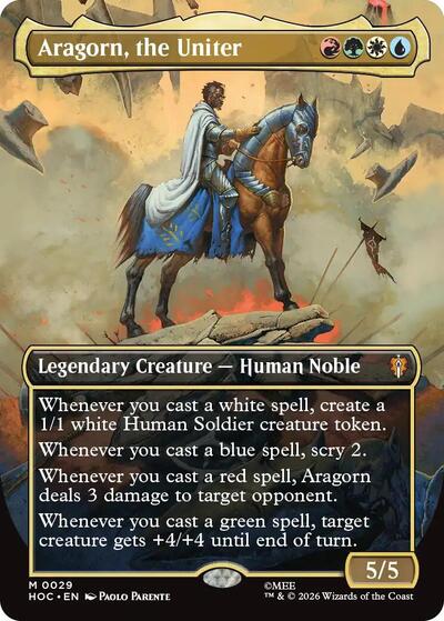 Aragorn, the Uniter (Borderless) (The Hobbit: Eternal-Legal) Near Mint