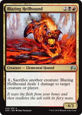 Blazing Hellhound (Magic Origins) Light Play Foil