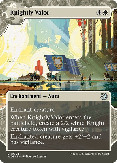 Knightly Valor (Wilds of Eldraine: Enchanting Tales) Light Play Foil