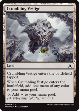Crumbling Vestige (Oath of the Gatewatch) Heavy Play Foil