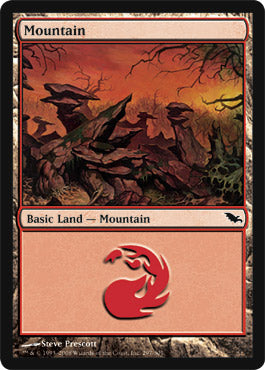 Mountain (297) (Shadowmoor) Medium Play Foil