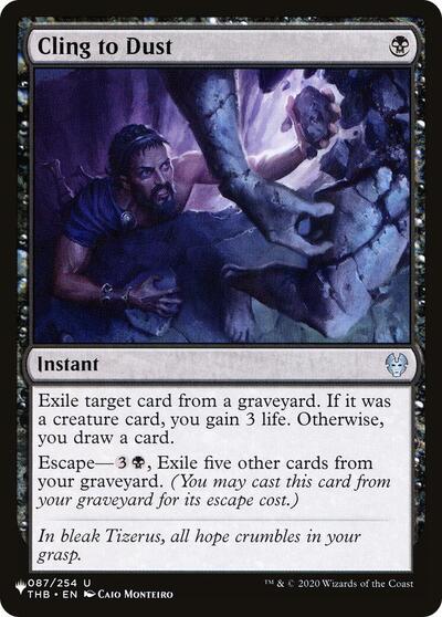 Cling to Dust (The List) Near Mint