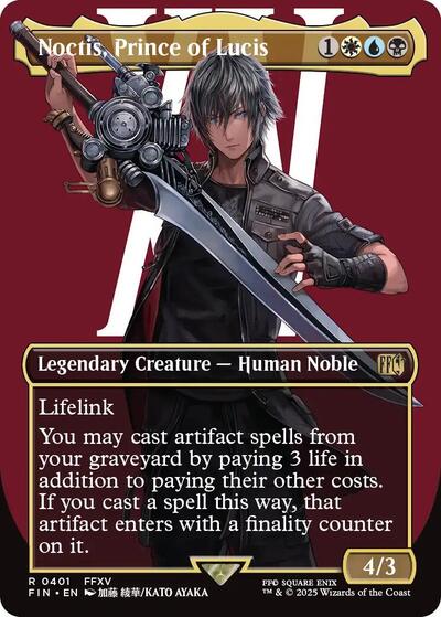 Noctis, Prince of Lucis (Borderless) (Universes Beyond: FINAL FANTASY) Near Mint Foil