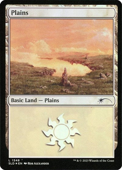 Plains (1348) (Secret Lair) Light Play Foil