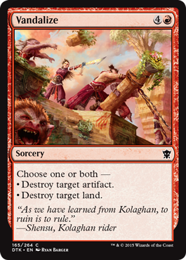 Vandalize (Dragons of Tarkir) Light Play Foil