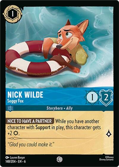 Nick Wilde - Soggy Fox (Azurite Sea) Near Mint