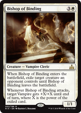 Bishop of Binding (Rivals of Ixalan) Light Play Foil