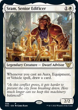 Sram, Senior Edificer (Commander: Kamigawa: Neon Dynasty) Light Play