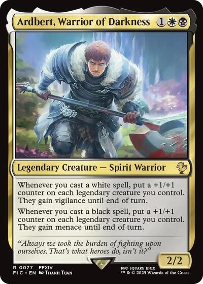 Ardbert, Warrior of Darkness (Surge Foil) (Commander: FINAL FANTASY) Light Play Foil