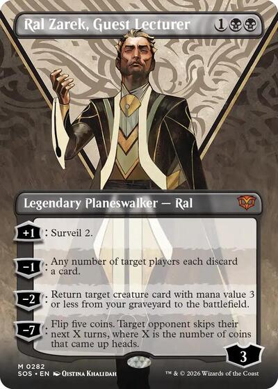 Ral Zarek, Guest Lecturer (Borderless) (Secrets of Strixhaven) Near Mint Foil