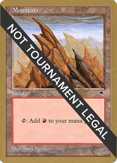 Mountain (Left) - 1998 Ben Rubin (TMP) (World Championship Decks) Medium Play