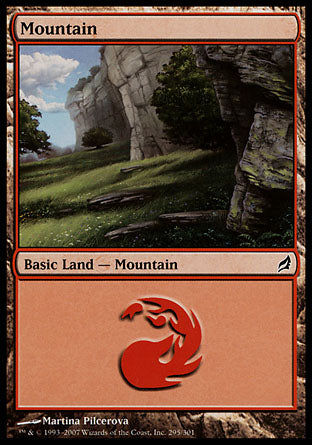 Mountain (295) (Lorwyn) Medium Play Foil