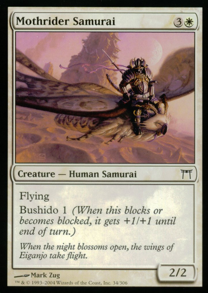 Mothrider Samurai (Champions of Kamigawa) Medium Play Foil