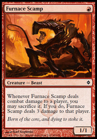 Furnace Scamp (New Phyrexia) Medium Play Foil