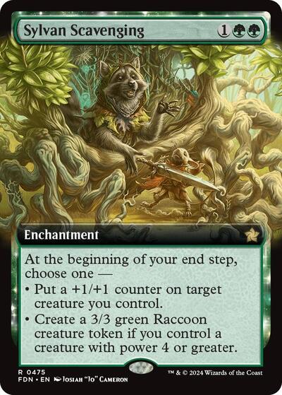 Sylvan Scavenging (Extended Art) (Foundations) Near Mint Foil