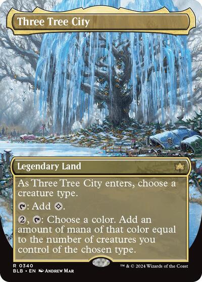 Three Tree City (Borderless) (0340) (Bloomburrow) Near Mint