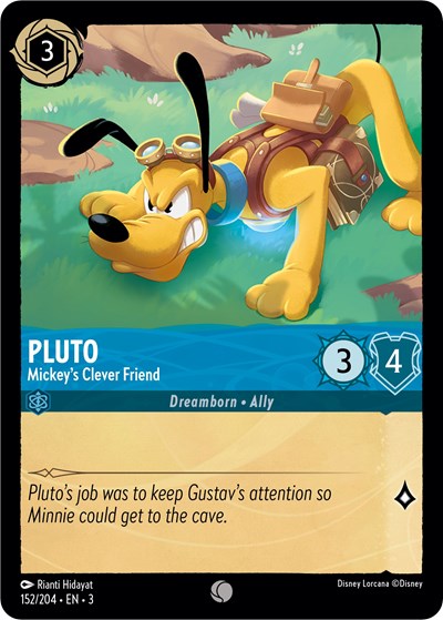 Pluto - Mickey's Clever Friend (Into the Inklands) Near Mint Cold Foil